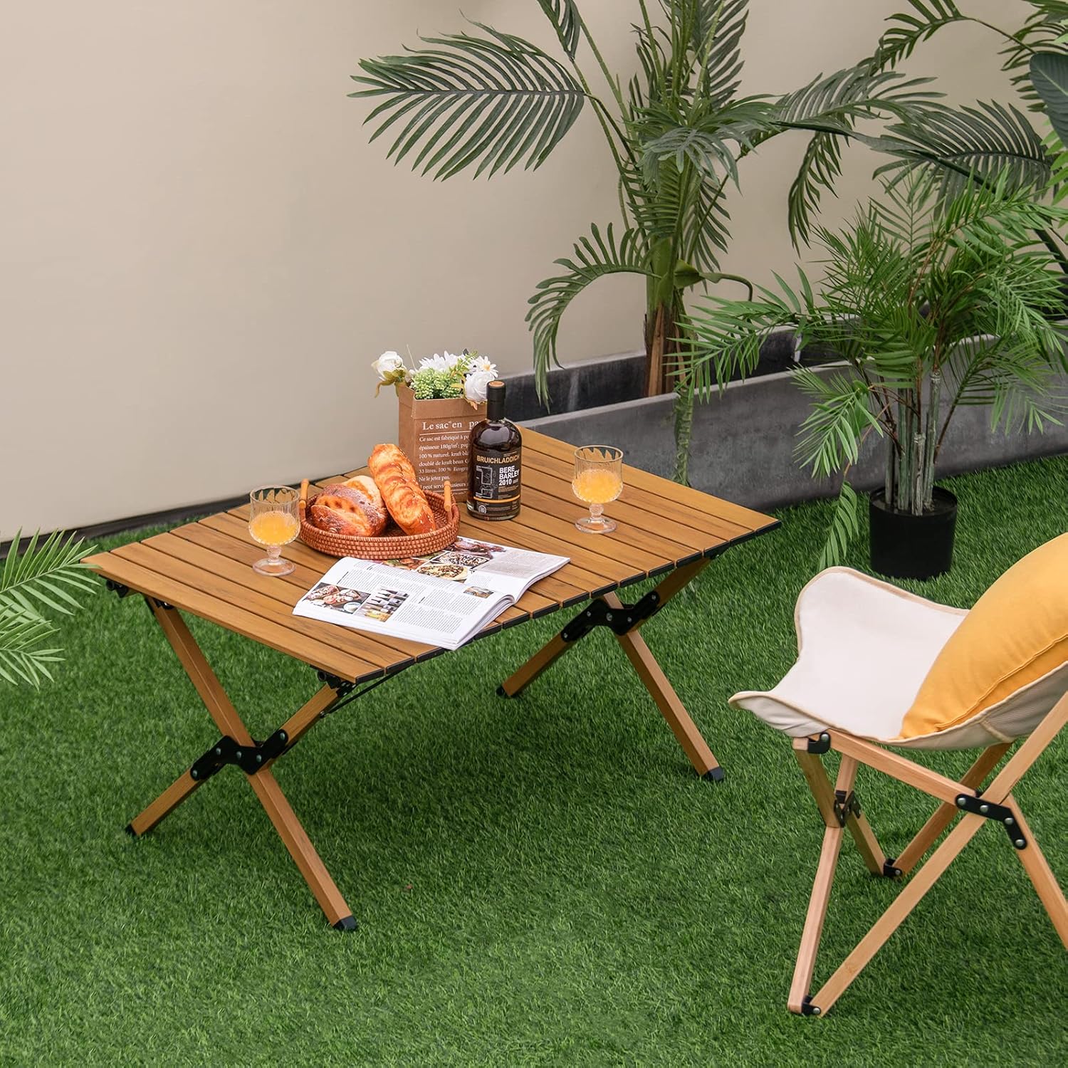 Table de camping pliante en aluminium GOPLUS