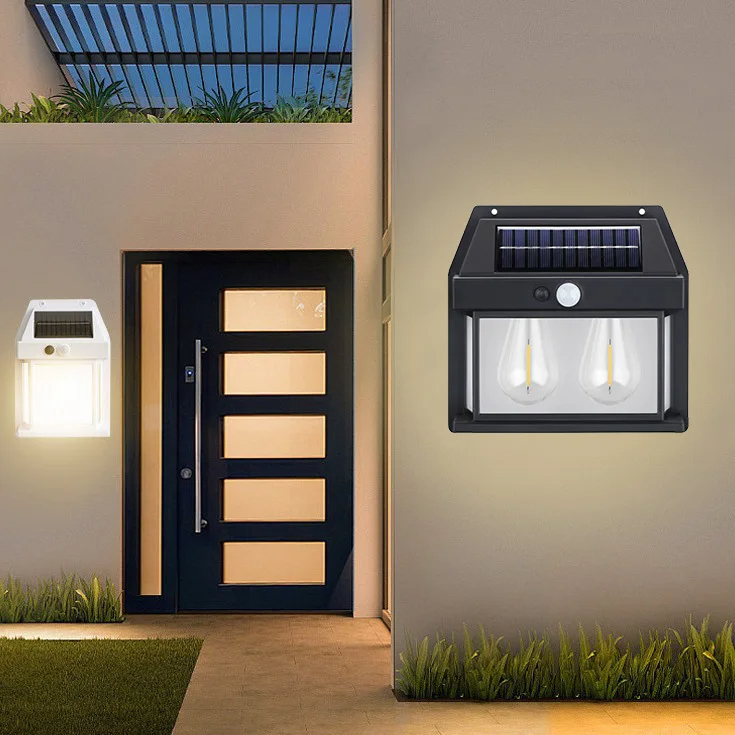 مصباح حائط شمسي LED بمستشعر حركة