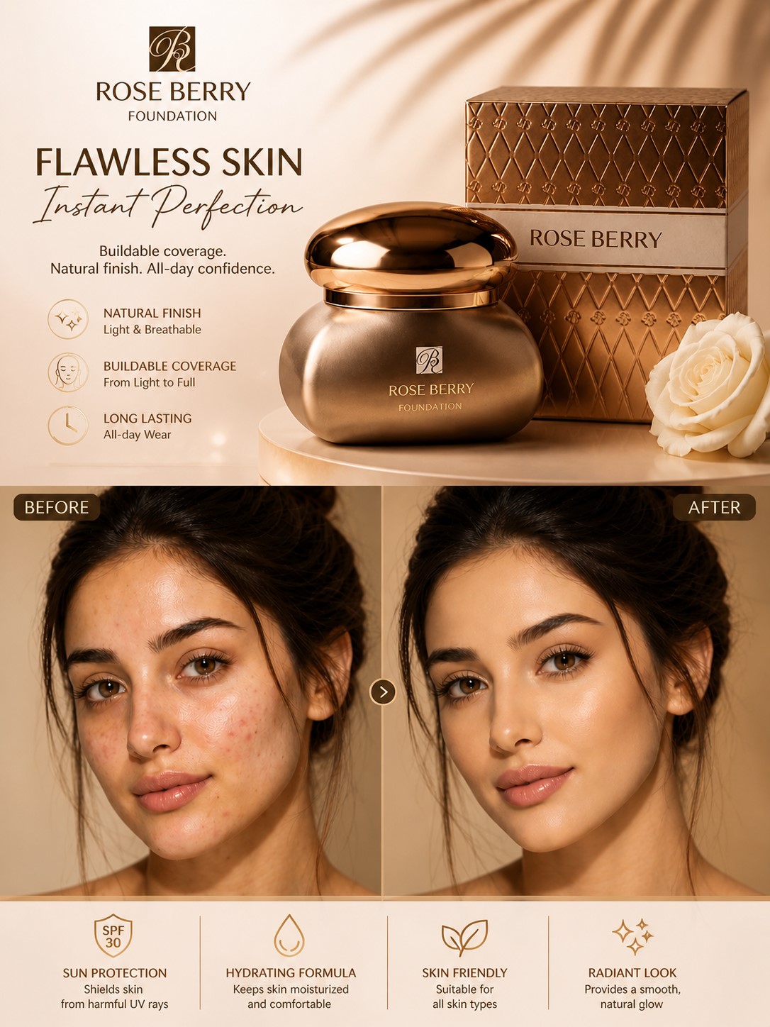 Rose Berry Magic Foundation 50 ml