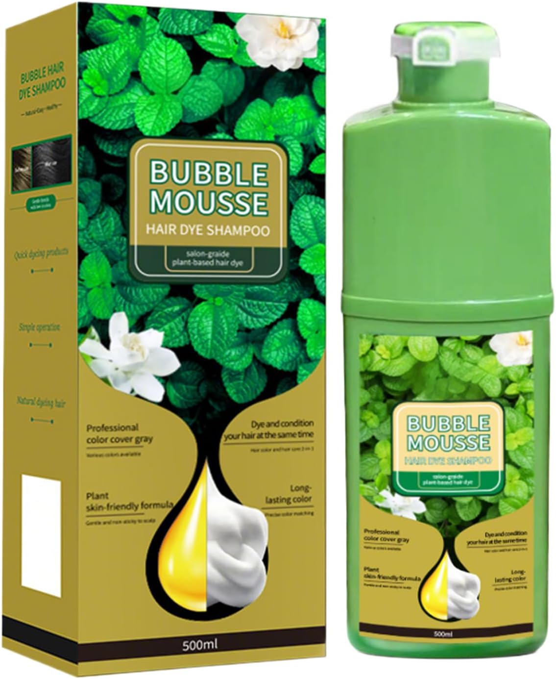Shampooing colorant mousse