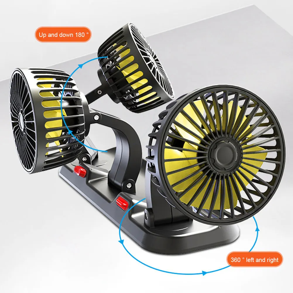 3-Head Car Cooling Fan