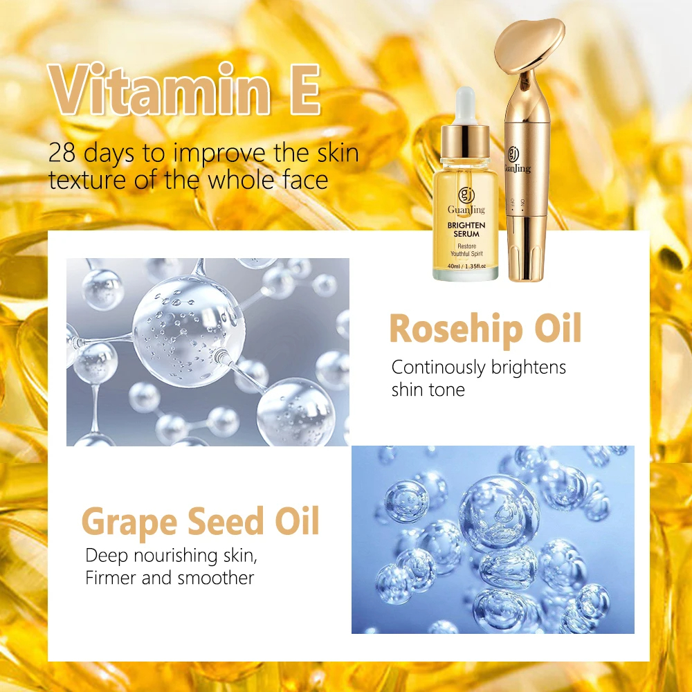 Electric Face Massager with Vitamin E Serum