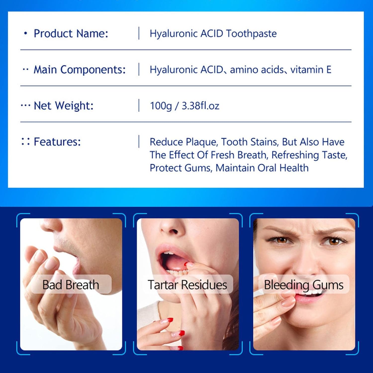Hyaluronic Acid Whitening Toothpaste