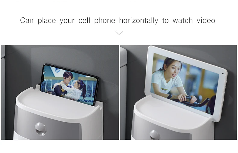 2-Tier Waterproof Toilet Roll Holder