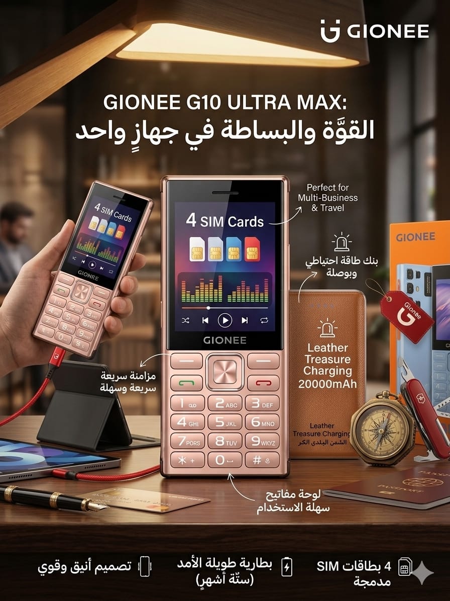 هاتف Gionee G10 Ultra Max بأربع شرائح