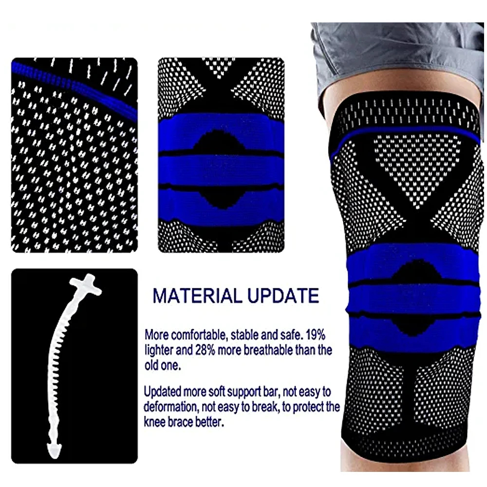 Silicone-Padded Running Knee Sleeve