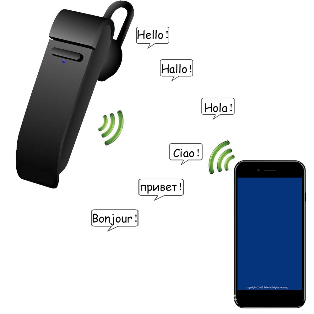 Écouteurs de traduction instantanée Peiko