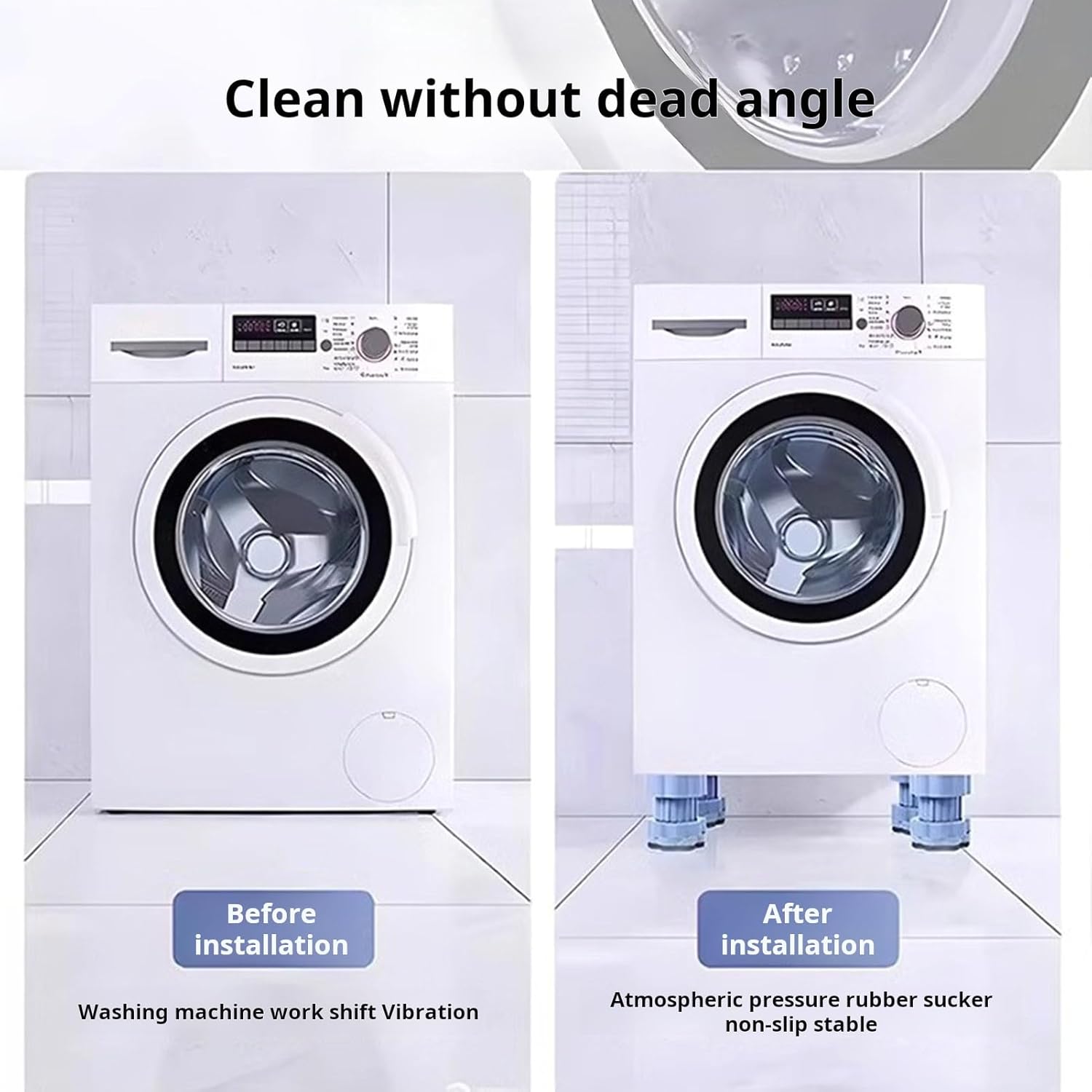 4 patins anti-vibrations pour lave-linge