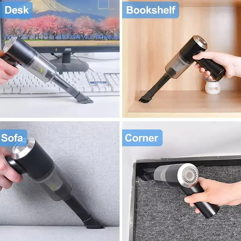 2-in-1 Cordless Car Vacuum with LED