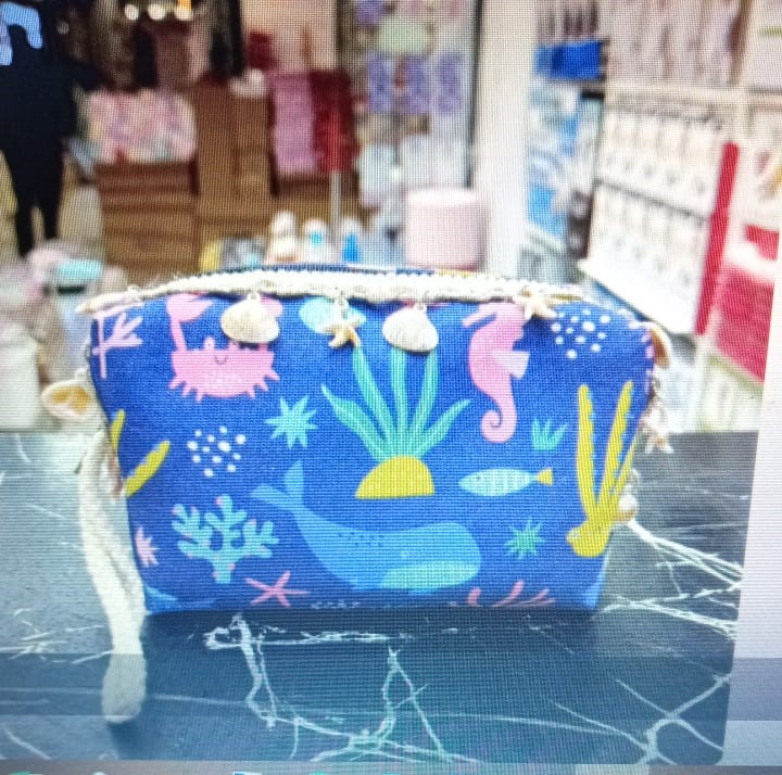 Trousse cosmétique motif marin
