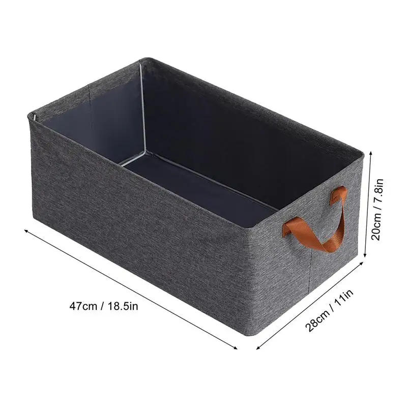 Lot de 2 boîtes de rangement en tissu