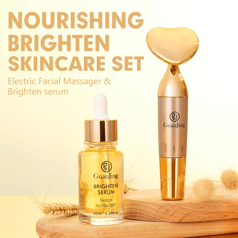 Electric Face Massager with Vitamin E Serum