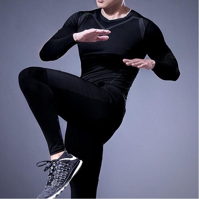 Ensemble de compression homme manches longues