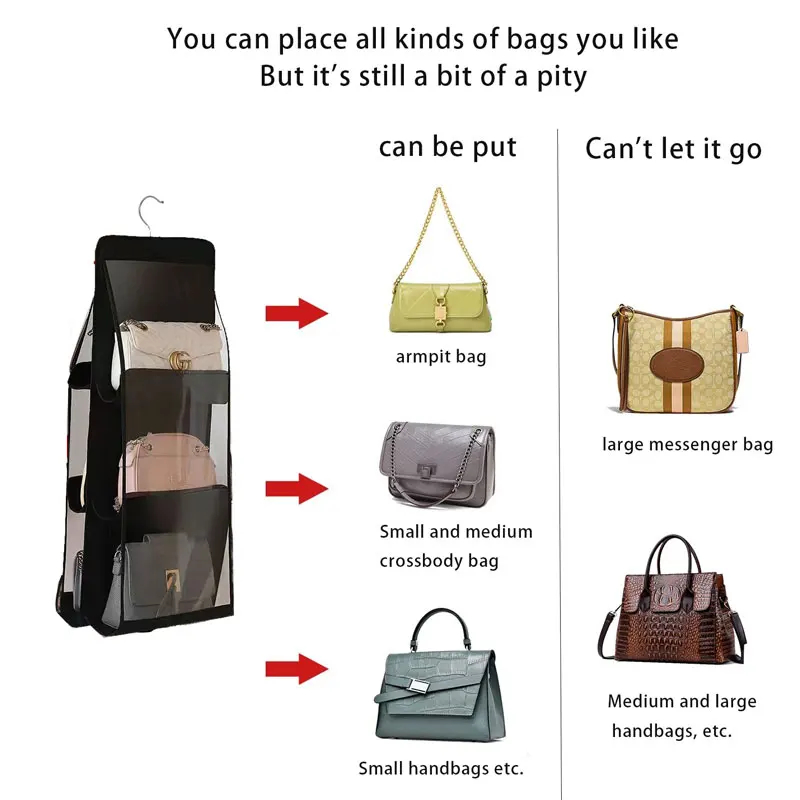 Clear Hanging Handbag Organizer