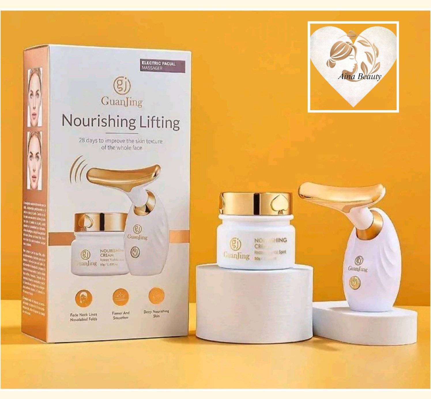 Crème liftante Guanjing avec masseur électrique