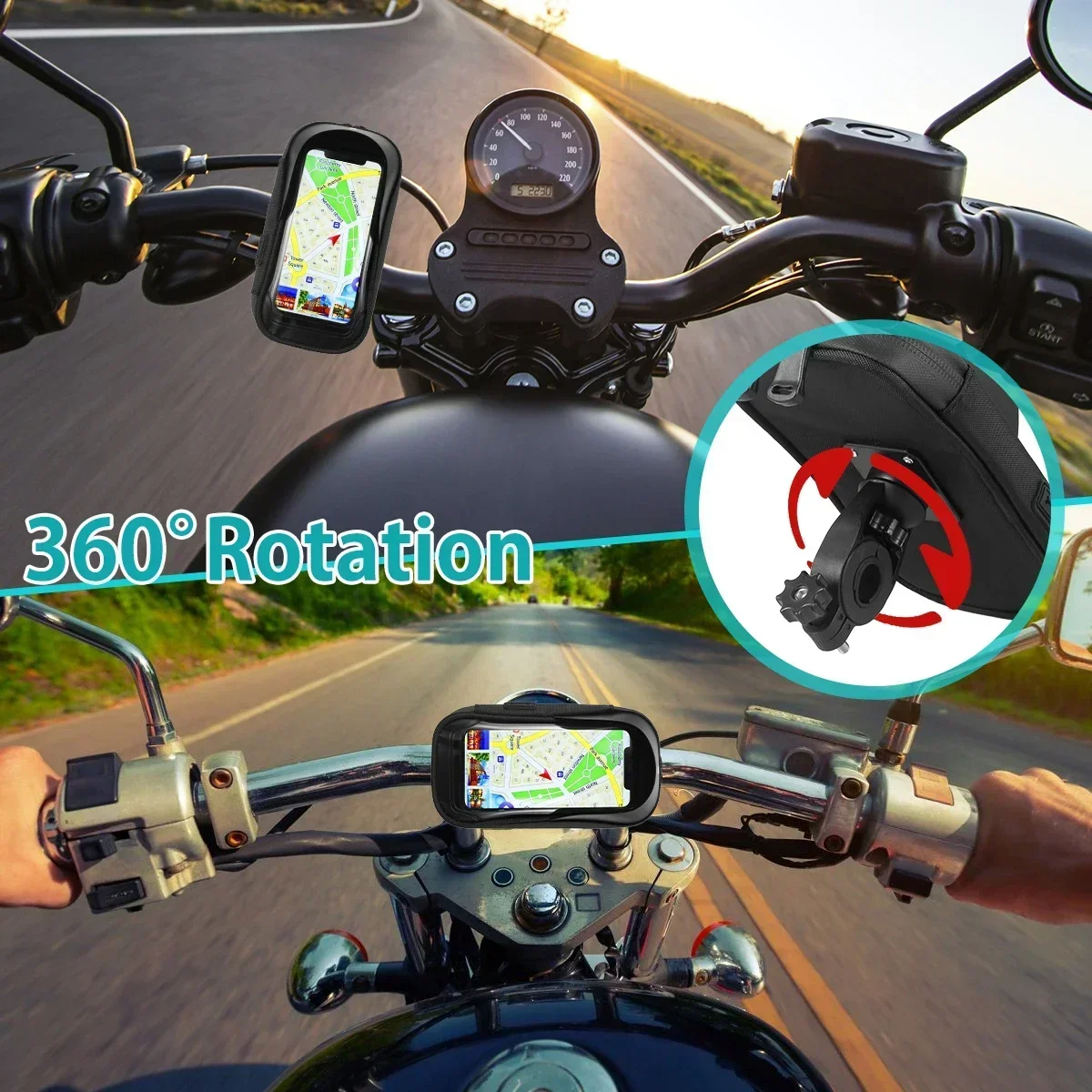 Motorcycle Handlebar Phone Bag