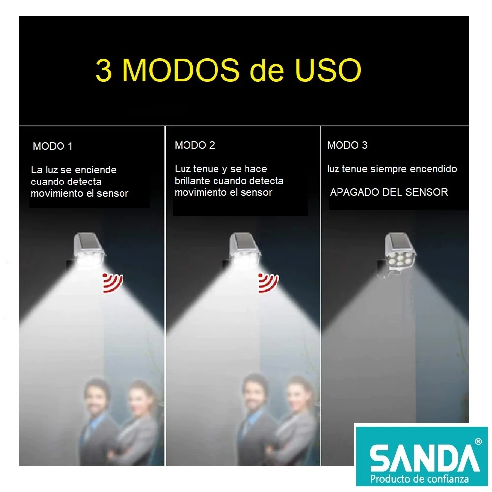 Lampe solaire à détecteur de mouvement