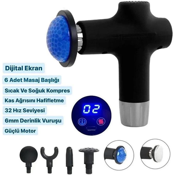 Pistolet de massage 6 en 1 chaud-froid