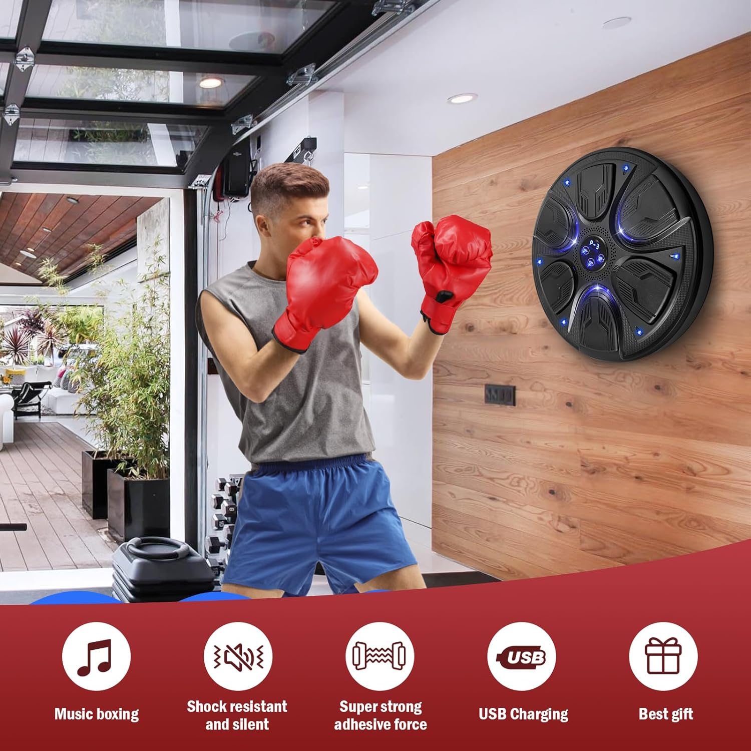 Machine de boxe musicale intelligente adulte