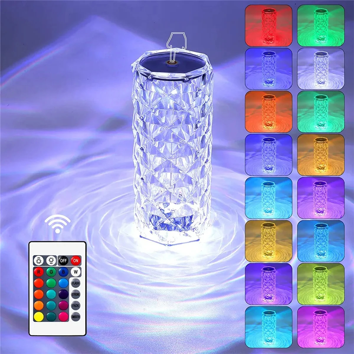 Crystal Rose Touch Lamp