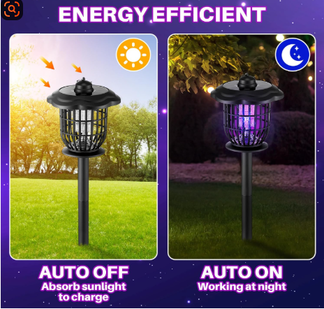 Solar Mosquito Zapper Garden Light