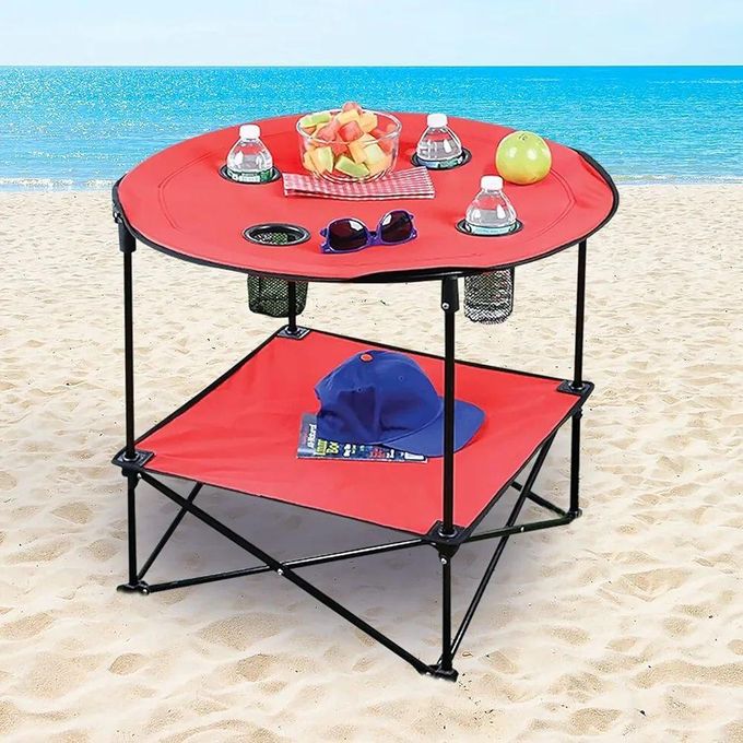 Table de camping pliante 2 niveaux