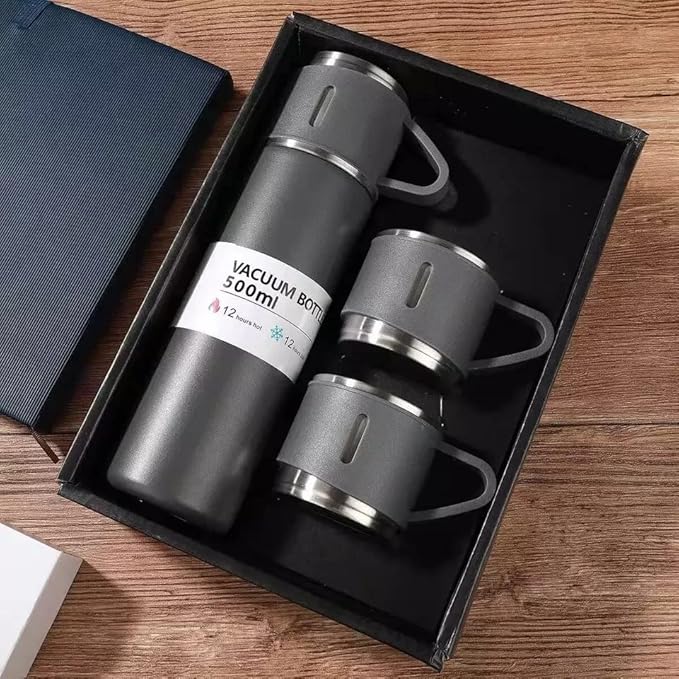 Bouteille isotherme inox 500 ml avec tasse