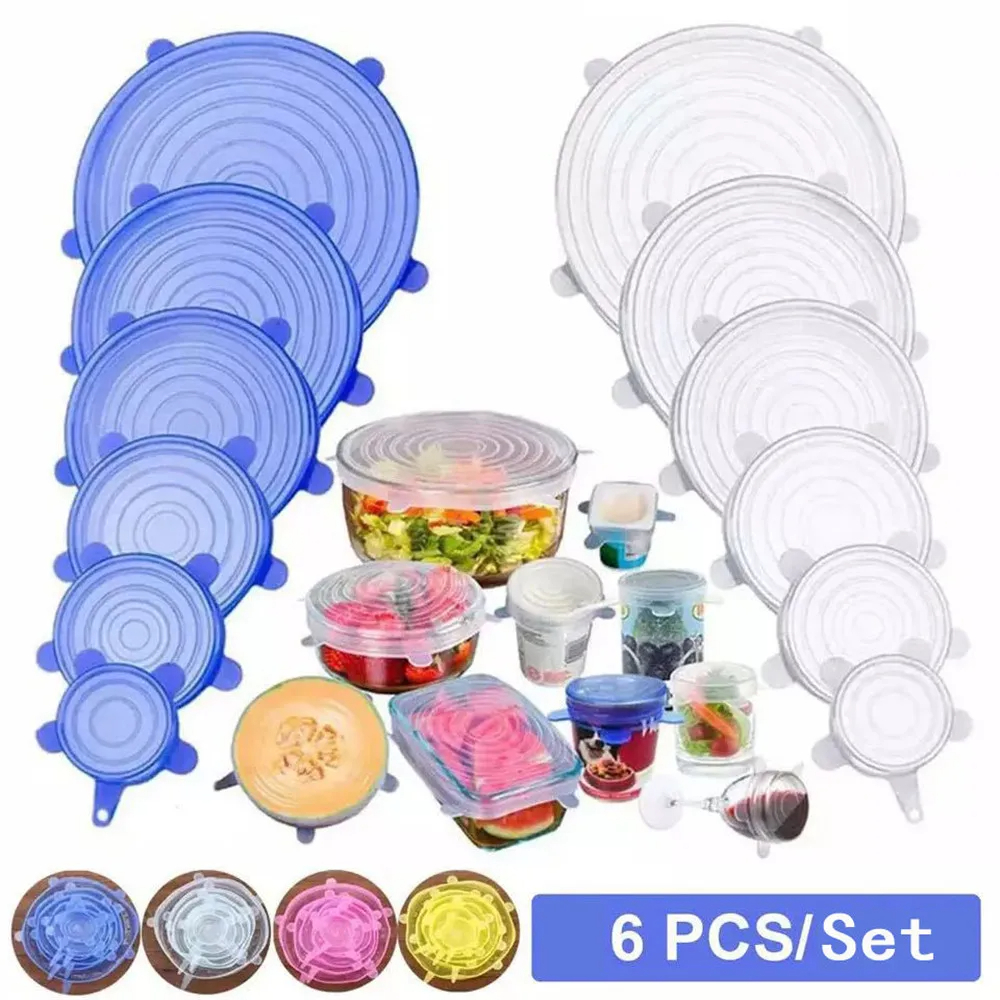Stretch Silicone Lids (6 pcs)