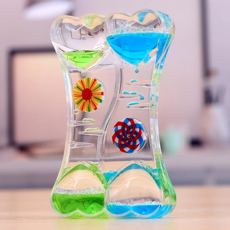 Lot de 2 sabliers liquides fleur