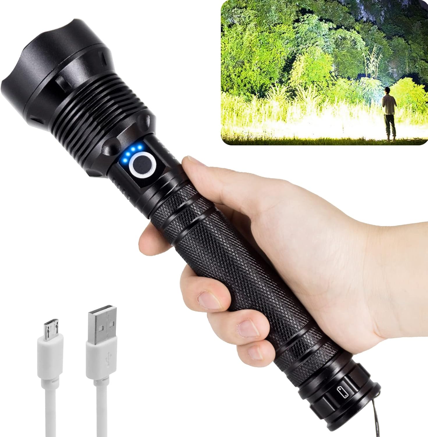 مصباح يدوي تكتيكي XHP70 فائق السطوع
