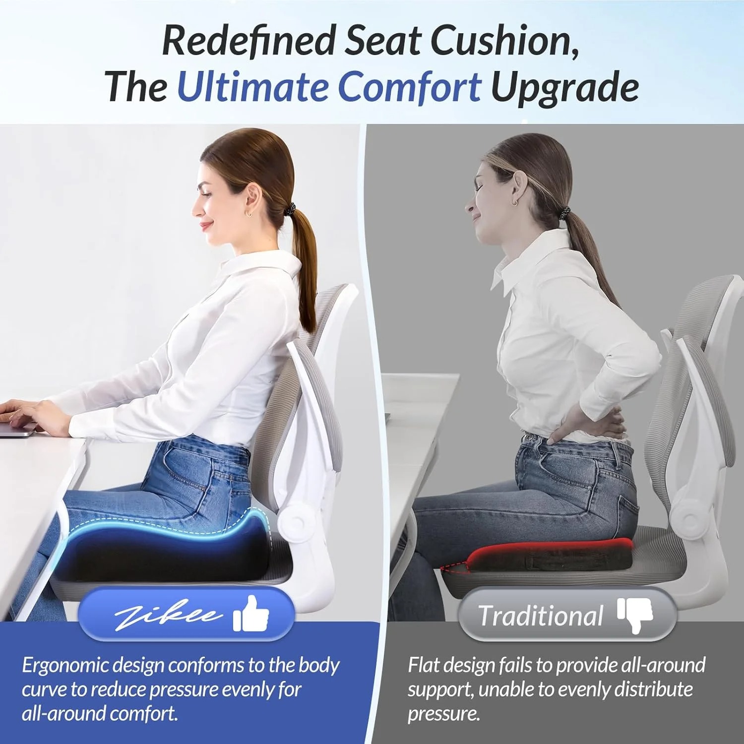 U-Cutout Memory Foam Seat Cushion