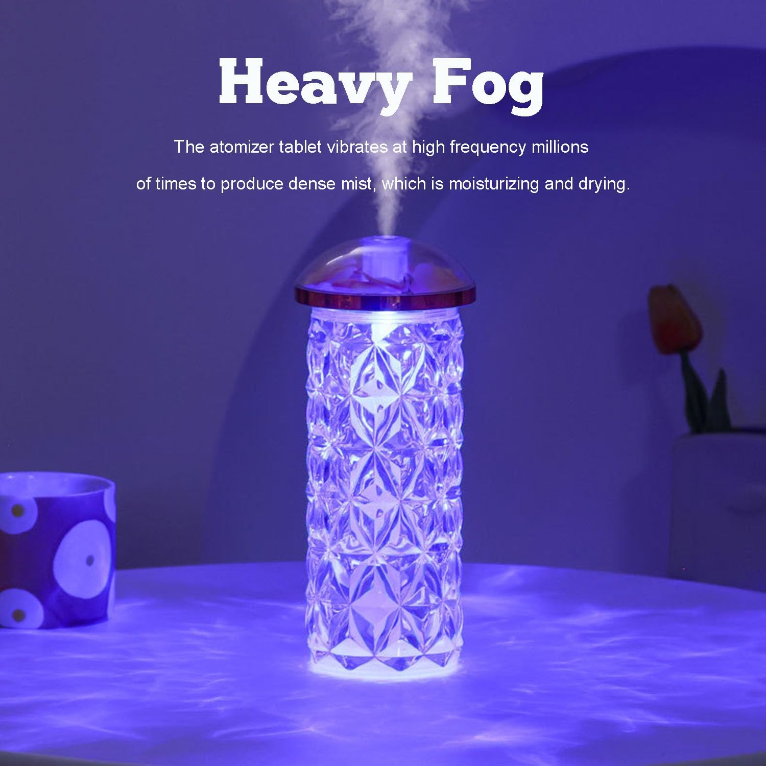 Mini humidificateur lampe cristal