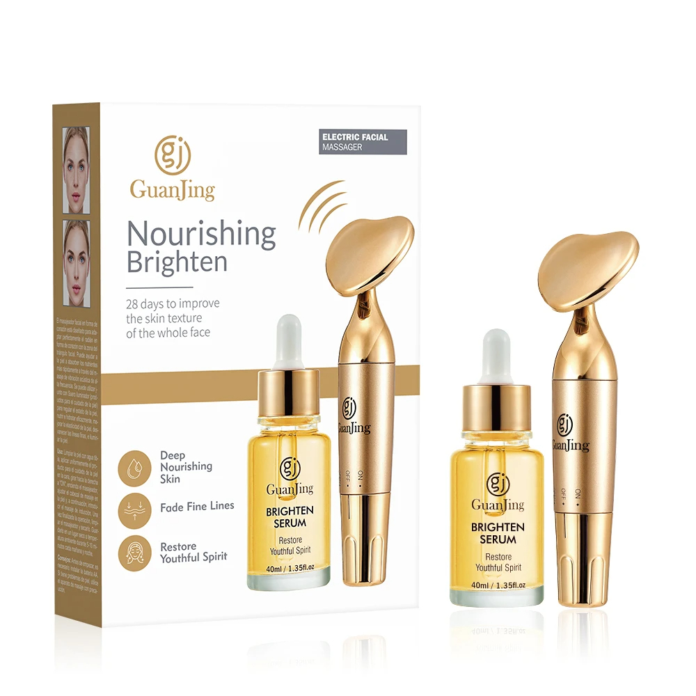 Electric Face Massager with Vitamin E Serum