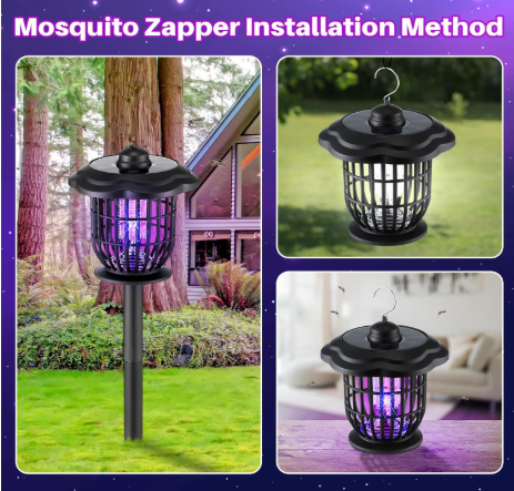 Solar Mosquito Zapper Garden Light