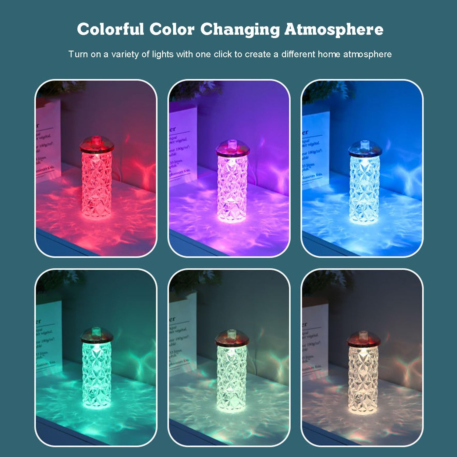 Mini humidificateur lampe cristal