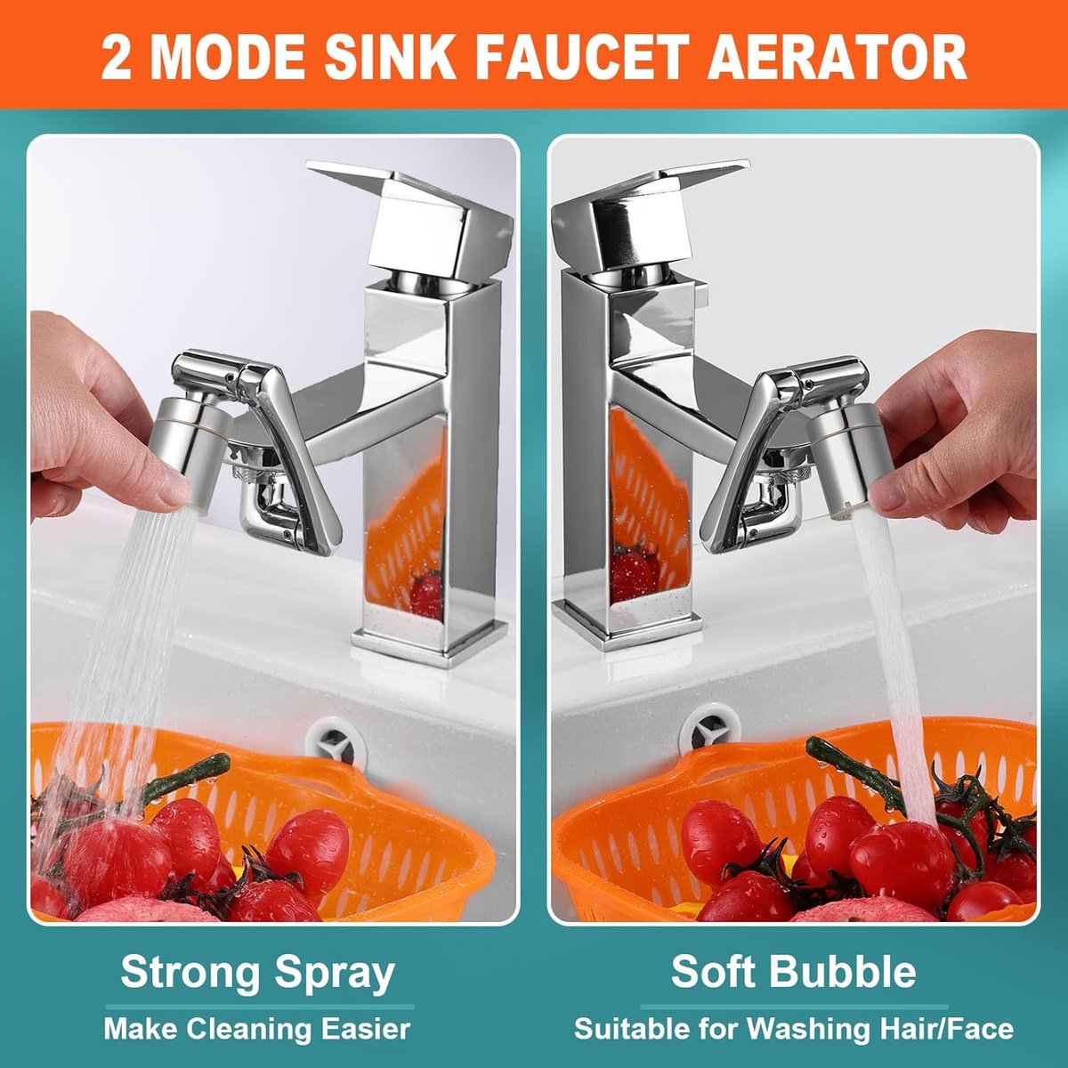 Rallonge de robinet orientable 1440°