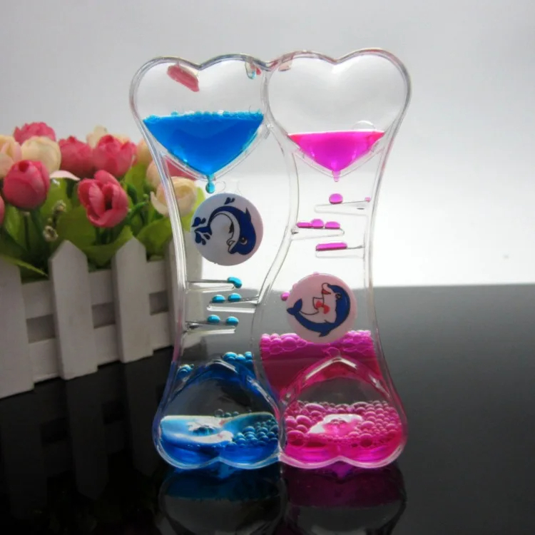 Lot de 2 sabliers liquides fleur
