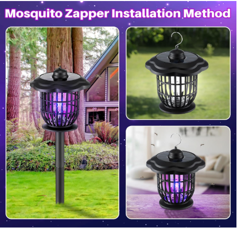 Solar Mosquito Zapper Garden Light